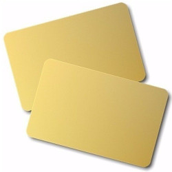 Tarjetas PVC doradas ( pieza ) (se vende por paquetes de 500)