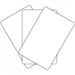 Tarjetas PVC blanca 30 mls COMPUESTAS (paquete de 500)