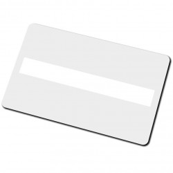 Tarjetas PVC blanca con panel de firma (pieza) (se vende por paquetes de 500)