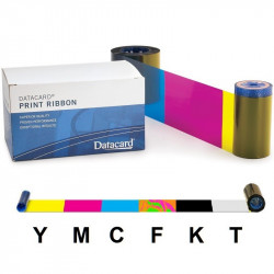 Ribbon color DATACARD 552854-514 7 paneles YMCKF-KT (F: fluorescente), 300 imagenes, SP75/+