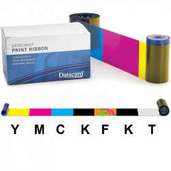 Ribbon color DATACARD 535000-011 YMCKF-KT (F: fluorescente) 300 tarjetas : CP80 /+ , CD800