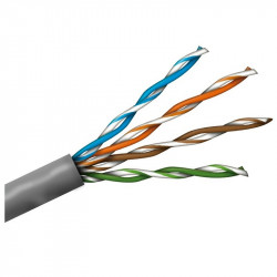 BELDEN 24120081000 - Cable UTP 100% COBRE / Cat 6+ / IBDN / GIGAFLEX 2412 CMR / Color gris / Bobina de 305 m