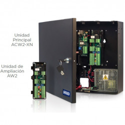 HID ACW2-XN Panel controlador para 2 puertas - Incluye gabinete y fuente de poder 