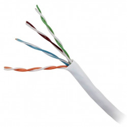 SAXXON OUTP5ECOP100BC- Cable 100% Cobre/ Cat. 5E / Color blanco / Interior / 100 mts /FLUKE TEST /  Redes / Video /4 pares
