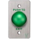 YLI PBK818A - Botón de salida en aceroi inoxidable 304 / Contacto de salida NO y NC / Amplia compatibilidad / Botón color verde