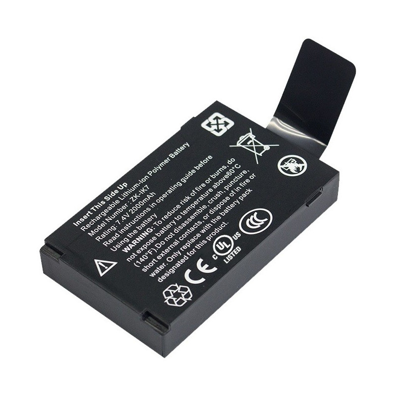 ZK IK7- Batería de respaldo para biométricos ZK-Teco IFACE302 / ICLOCK880 / BIOPAD100 / LP400/ IFACE800