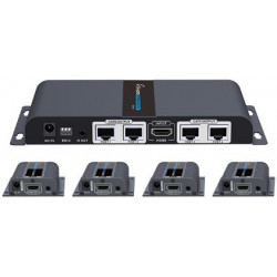 SAXXON LKV714PRO - Extensor HDMI / 4 puertos / CAT6 / 1080P / 40 mts / IR