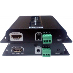 SAXXON LKV683S : Extensor HDMI sobre IP / 4K / 120 mts / RS232 / HDBIT / Cat 5E/6 / 30 Hz / Soporte de transmisión IR