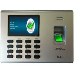 ZK K40 : Huella digital (1,000), Control de Asistencia y Acceso simple, TCPIP / Descarga de USB en EXCEL