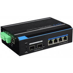 UTEPO UTP7304GEPOE Switch industrial Gigabit PoE administrable / L2 / 4 Ptos PoE Gigabit / 2 Ptos SFP Gigabit / 802.3af&AT