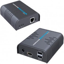 SAXXON LKV373KVM- Kit extensor HDMI KVM sobre IP/ Punto a punto/ Resolución 1080p/ Hasta 120 m / CAT 5E/ 6 / 2 Ptos USB 2.0