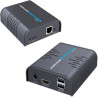 SAXXON LKV373KVM- Kit extensor HDMI KVM sobre IP/ Punto a punto/ Resolución 1080p/ Hasta 120 m / Cat 5e/ Cat 6 / 2 Ptos USB 2.0