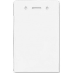 Portagafete de vinil transparente, vertical, 6.35 x 9.22 cm, ideal para tarjetas de proximidad tamaño tarjeta de crédito