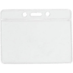 Portagafete de vinil transparente I01288 horizontal 8.89 x 5.71 cm, ideal para tarjetas de proximidad tamaño tarjeta de crédito