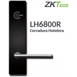 ZKTeco LH6800R- Cerradura derecha para hotel / MIFARE 13.56 Mhz / 35 a 45 mm grosor de puerta / Aleación de Zinc / 224 eventos