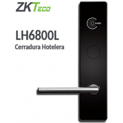 ZKTECO LH6800L- Cerradura izquierda para hotel / MIFARE 13.56 Mhz / 35 a 45 mm grosor de puerta / Aleación de Zinc / 224 eventos