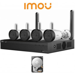 IMOU KIT/NVR1104HS-W-S2-FCC-1T/4-G22N-0280B - Kit Completo de Videovigilancia de Wifi IMOU/ 4 Cámaras con Micrófono Integrado