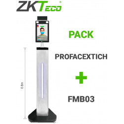 ZKTECO ProfaceXFMB Pack - Control de Acceso y Asistencia Facial y Palma con Medición de Temperatura y Detección de cubrebocas