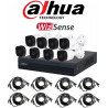 DAHUA KITXVR1B08- I+8-B2A21- Kit de 8 Canales 1080p Lite/ WizSense/ H.265+/8 Camaras B2A21 1080p Metalicas/ 8 Canales + 2 IP