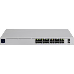 UBIQUITI USWPRO24POE - UniFi Switch Gigabit PoE PRO / 24 Puertos PoE Gigabit Ethernet / 2 Puertos SFP+ / PoE 400 Watts / Adminis