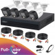 DAHUA FULLCOLORKIT- Kit de 4 Canales Full Color de 2 MP/ DVR Cooper-I WizSense/ Con IA/ H.265+/ 4 Camaras Full Color de 2 MP