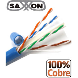SAXXON OUTPCAT6AAZO : Cable UTP azul oscuro / Cat.6A / 100% cobre / Bobina 305 mts / 4 pares / Interior