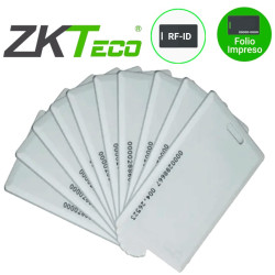 ZKTECO IDCARDKR2K - Paquete con 10 tarjetas compatibles con lectores RFID con frecuencia de 125 kHz / Tarjeta perforada de 1.88