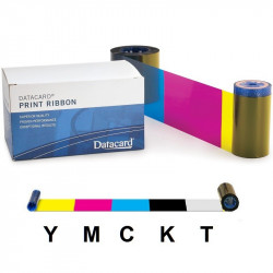 Ribbon color DATACARD 534000-002 YMCKT 250 impresiones : SP25, SP35, SP55, SP75, SD260, SD360
